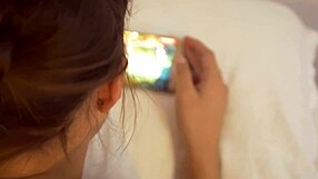 Love making interrupted by phone call ends up in hot doggy style sex