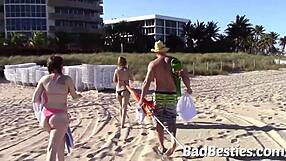 Spring Break Women Devour Nice Dong in Wild Group