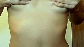 Skinny Teen's Ass Bounces in Bathroom