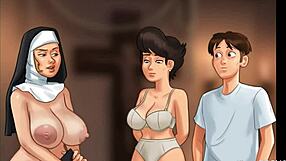 Summertime Saga - Church Milf Caught Masturbating with Baton