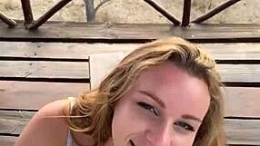 Blonde teen angel emily enjoys outdoor anal sex on safari