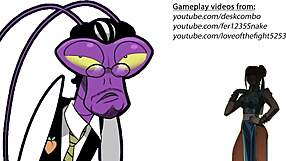 Shadow lady chun-li battle hub thot in street fight with big ass riding