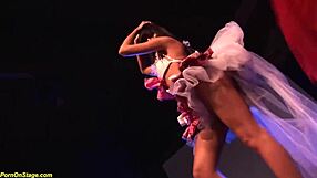 Skinny step siblings perform on stage