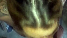 My beautiful girlfriend gives deepthroat blowjob at 8am, cum in her thong