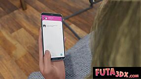 Yo, Futa3dx got this redhead babe pounded hard by futa cock!