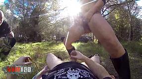 hot latina milf peeing on cock and outdoor hardcore fucking...