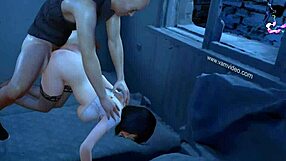 Hardcore Sex with 3D Skinny Asian Babe in Fishnets!