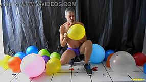Richard Lennox, a hot gay DILF, in 1080p balloon fetish video