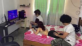 OMG, My Friend Lets Me Play Games and Bang His Cute Girlfriend NTR!