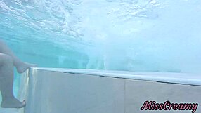 Risky flashing in public pool leads to stepdaughter helping with masturbation.