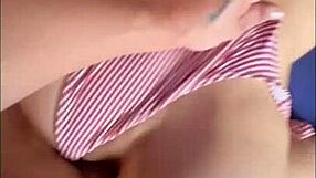 Beautiful black beauty gets her ass fucked hard in this interracial scene