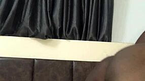 Ebony girl with stretch marks ass gets fucked while charging phone