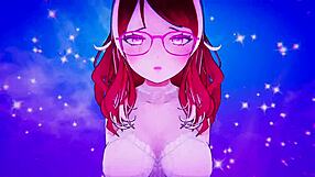 Horny girlfriend dances seductively in 3D for love.