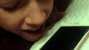 Blonde throws phone, cucks boyfriend.