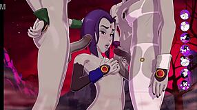 Raven Fucks Herself in Futanari Version