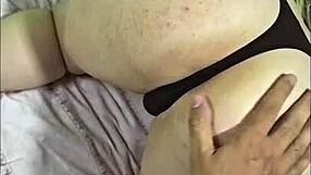 Latina teen bent over for anal creampie in neighbors' view