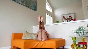 Busty Jessica Nyx Strokes Philly John with Bare Feet