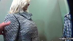 Gorgeous czech teen seduced in supermarket striptease blowjob pov poking