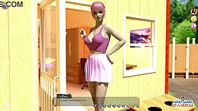 A threesome with hot girls in a standard protocol check-up in an animated video