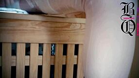 masked doll in tight bondage, controlled with condom and latex