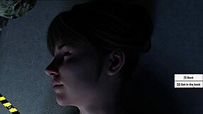 Big tits and a huge cock in a hentai video game