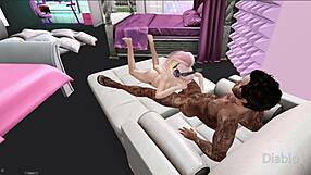 Game night with cartoon and anime characters