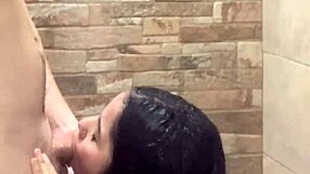 Watch this young babe fuck her roommate in the dorm bathroom