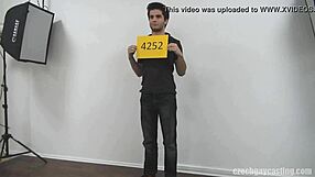 Amateur gay Peter’s first-time gay scene in a Czech gay casting