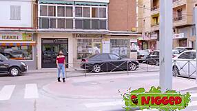 Adely rides big black cock in rough cowgirl