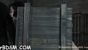 yo, this hottie in latex gets punished hard in the garage!