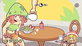 Futanari Di Funghi Futa Hentai Game Ep 2 She Is Cumming All Over The Customers Tits And Cute Faces