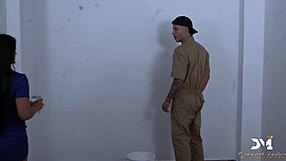 Cuckold Wife Devours Cum from Painter’s Huge Cock - Danner Mendez & Silvana Lee