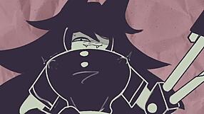 Fancy animation with a hot woman in a circle shape