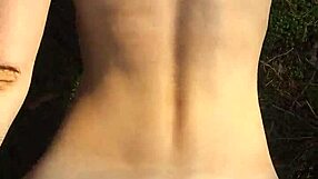 Perfect body girl gets cum in her ass during outdoor public action