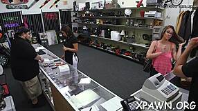 daring woman sucks cock and fucks for orgasm in the shop!