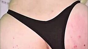 Latina teen bent over for anal creampie in neighbors' view