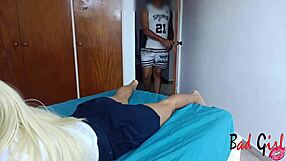 Teaching homework to stepmother before spending time together