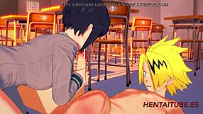 i enjoy boku no hero hentai - jiro kyoka blowjob boobjob 2