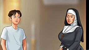 Summertime Saga - Church Milf Caught Masturbating with Baton