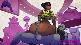 Chun Li in street fighter themed porn video, big ass and ass riding scenes