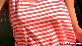 teen with natural tits banged doggystyle by big cock