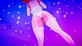 Horny girlfriend dances seductively in 3D for love.