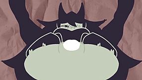Fancy animation with a hot woman in a circle shape