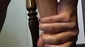 Hairy Pierced Pussy Riding Dildo Anal