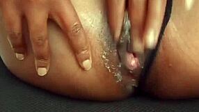 African Milf Fingering Wet Pussy Quietly at Office Masturbation