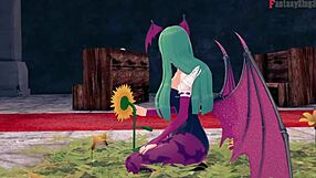 morrigan hates me at first then fucks me hard in this halloween special