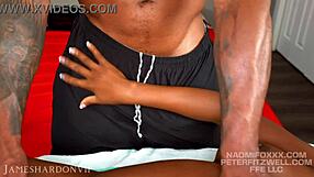 Hey, check this ebony goddess getting a sensual massage and hard fuck