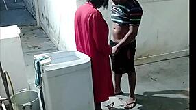 Neighbor saw me naked sweeping and made me suck