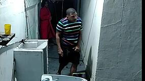 Neighbor saw me naked sweeping and made me suck