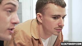 Sleazy stepfathers intensely fuck young stepsons bareback with rimjobs.